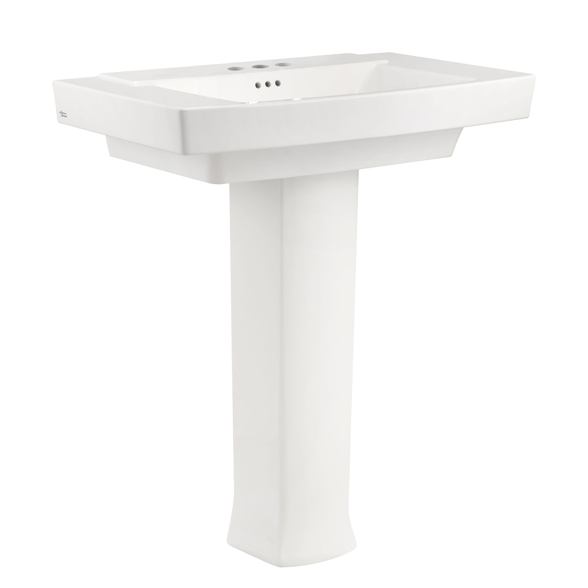 Townsend 4 Inch Centerset Pedestal Sink Top and Leg Combination WHITE